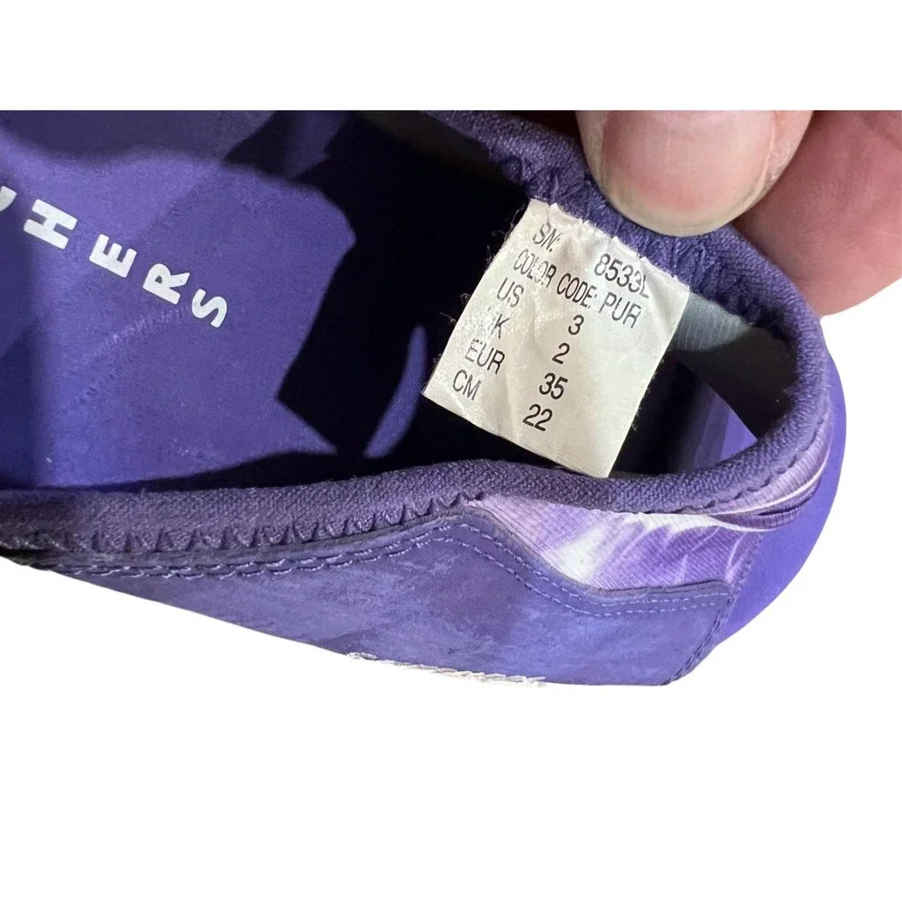 Skechers Girls Purple Tie Dye Platform Slide Sandals  Size 3  Sporty  Chunky